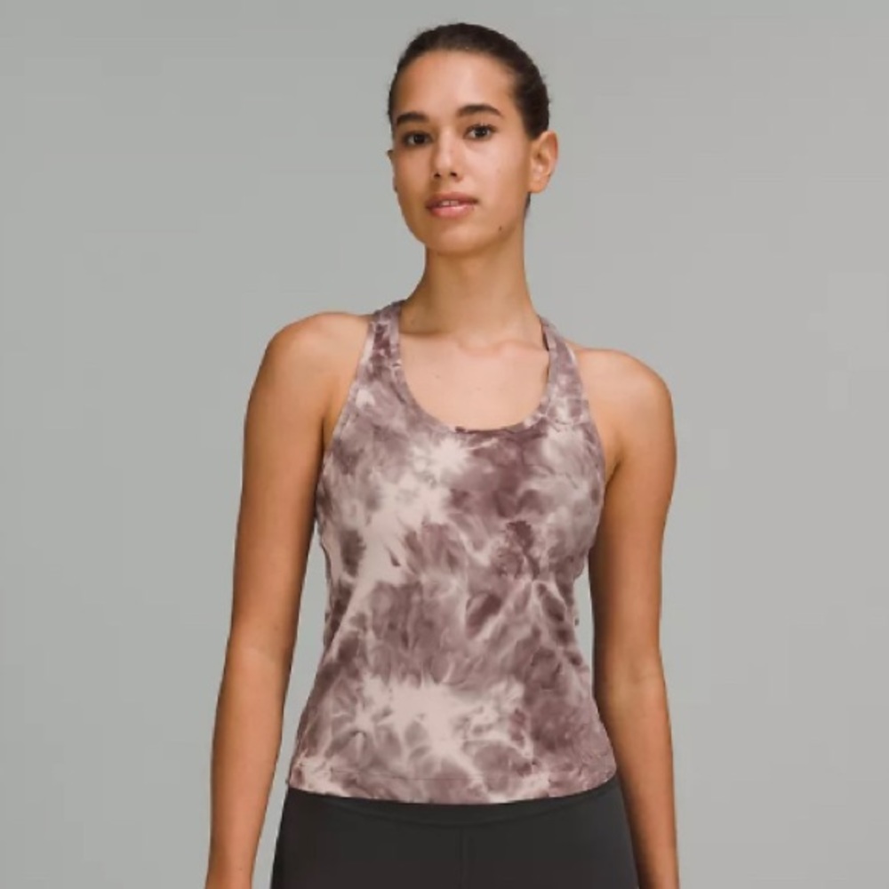Lulu Lemon Tan Diamond Dye Tank Size 8